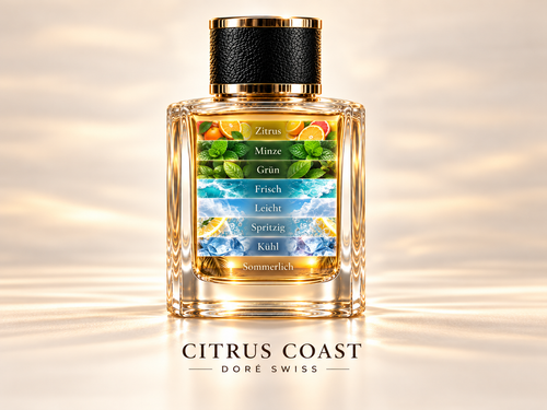 DORÉ SWISS Citrus Coast Duftprofil – Zitrus, Minze, Grün, Frisch, Leicht, Spritzig, Kühl, Sommerlich